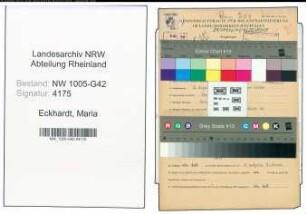 Entnazifizierung Maria Eckhardt , geb. 26.08.1921 ()