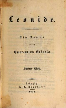 Leonide : ein Roman, 2