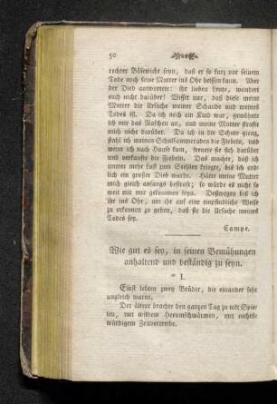 Wie gut es sey, in seinen Bemühungen anhaltend und beständig zu seyn.