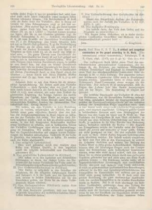 540-541 [Rezension] Gould , Ezra, A critical and exegetical commentary on the gospel according to St. Mark
