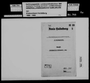 Einrichtung einer Kraftomnibuslinie Neckargemünd - Haag