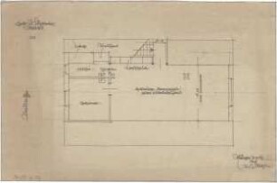 Gsaenger, Gustav; Gauting / Starnberg (Bayern), Schollstr.; Wohnhaus Prof. Füchtbauer, Erweiterung - Grundriss DG