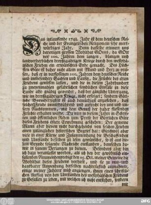 [Historische Nachricht von dem Westphälischen Frieden ...]