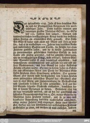 [Historische Nachricht von dem Westphälischen Frieden ...]