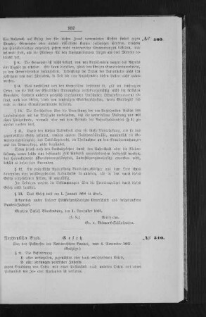 Gesetz über das Postwesen des Norddeutschen Bundes, vom 4. November 1867.