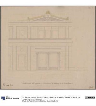 Schloss Orianda auf der Krim. Antikischer Entwurf. Teilansicht der Fassade