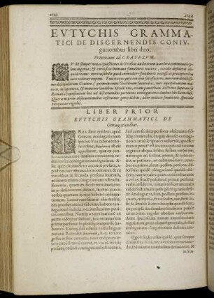 Eutychis Grammatici De Discernendis Coniugationibus libri duo