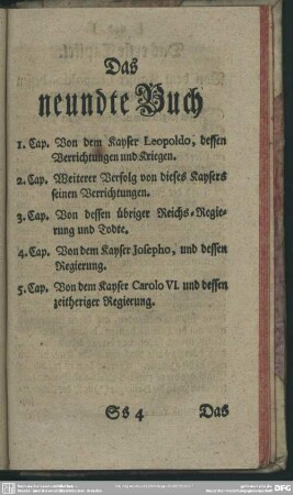 Das neundte Buch