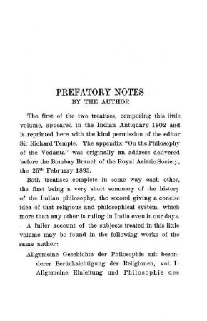 Prefatory Notes By The Author