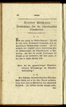 Dritter Abschnitt. Untersuchungen über den wirtembergischen Schreiberstand.