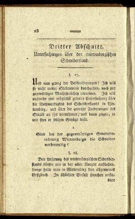 Dritter Abschnitt. Untersuchungen über den wirtembergischen Schreiberstand.