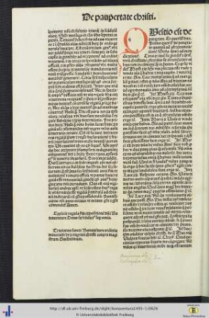 Tractatus de paupertate Christi