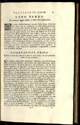 Capo 3. Del numero degli ordini, e delle loro definizioni.