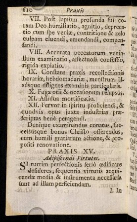 610-613, Praxis adipiscendi virtutes.