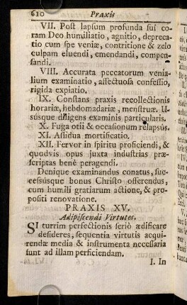 610-613, Praxis adipiscendi virtutes.