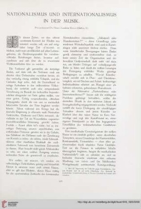 1: Nationalismus und Internationalismus in der Musik