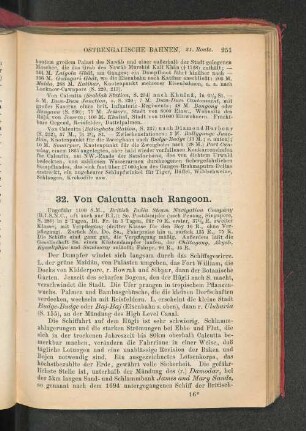 32. Von Calcutta nach Rangoon.