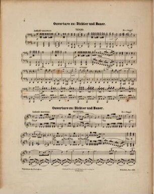 Ouverture du vaudeville : Poète et Paysan = Dichter & Bauer