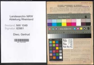 Entnazifizierung Gertrud Diwo , geb. 04.03.1921 (Lehrerin)