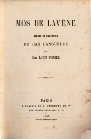 Mos de Lavène : Scènes et souvenirs du bas Languedoc