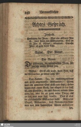 Achtes Gespräch