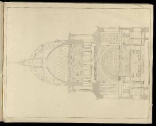 Abbildung 163. Durchschnitt der St. Nicolai-Kirche in Potsdam.