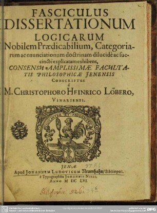 Fasciculus dissertationum logicarum