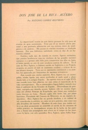 Don José de la Riva-Agüero