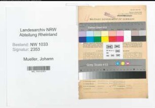 Entnazifizierung Johann Mueller , geb. 30.07.1892 (Maurer)