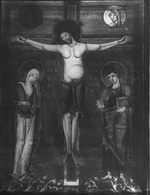 Kreuizigung, Sakramentar für St. Nazarius in Lorsch, Chantilly, Musée Condé