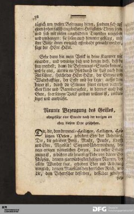 Neunte Bezeugung des Geistes [...].