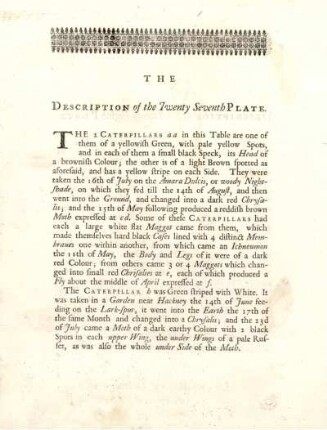The Description of the Twenty Seventh Plate