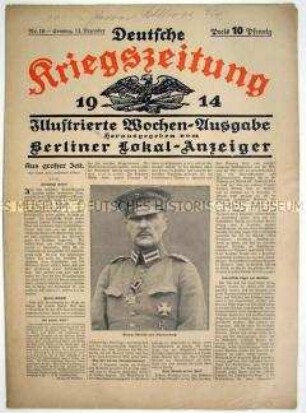 Illustrierte Wochen-Ausgabe des "Berliner Lokal-Anzeiger" mit Bildberichten vom aktuellen Kriegsgeschehen