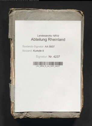 Korrespondenz betr. die Grafschaft Neuenahr