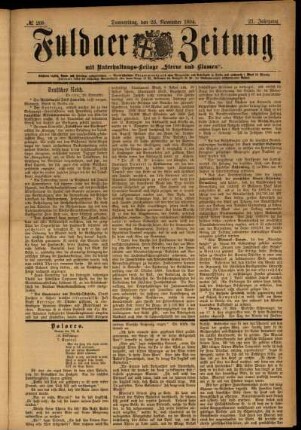 Ausgabe vom Freitag, den 23. November 1894.