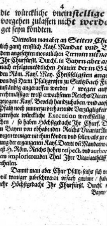 Gründlicher Bericht wegen der von Chur-Bayrn als rechtmessigen Reichs-Vicario zur Weiden unnd Parckstein gantz nothwendig unnd billichmessiger weiß vorgenommenen Execution