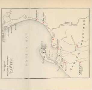 Map showing the revolted Province of Cavite