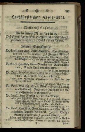 Hochfuerstlicher Civil-Etat