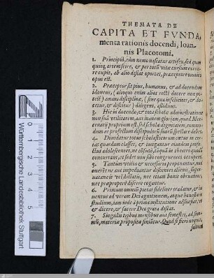 Themata de capita et fvndamenta rationes docendi, Ioannis Placotomi
