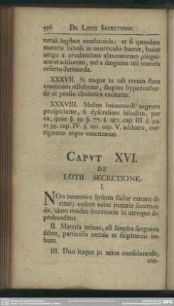 Caput XVI. De Lotii Secretione