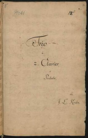 Trios; org; e-Moll; Krebs-WV 444