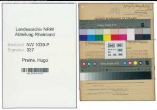 Entnazifizierung Hugo Preine , geb. 27.03.1895 (Bahnbeamter)