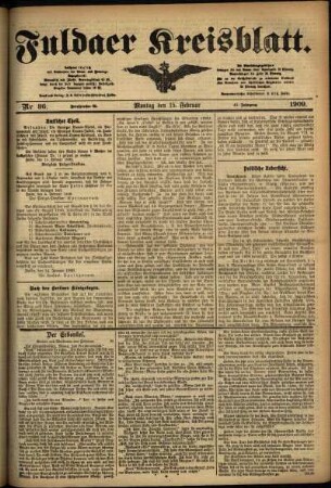 Ausgabe vom Montag, den 15. Februar 1909.