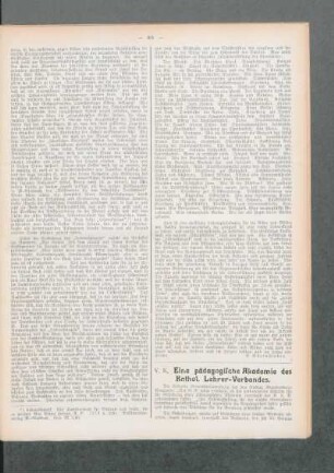 ¬Eine¬ pädagogische Akademie des Kathol. Lehrer-Verbandes