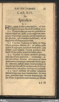 Cap. XIV. De Specificis