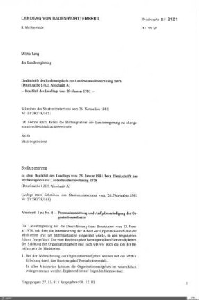 Drucksachen 2101-2300: Anträge, Anfragen, Gesetzentwürfe