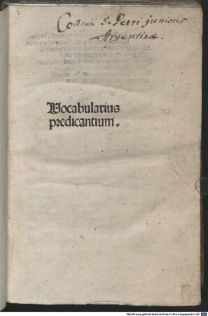 Vocabularius predicantium
