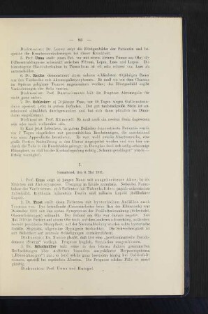 5. Sonnabend, den 6. Mai 1911.