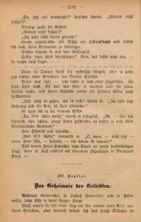 387. Kapitel. Das Geheimnis des Geliebten