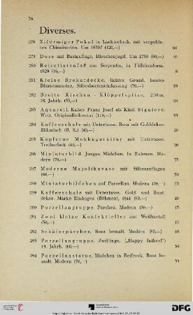 Diverses (Nr. 278-305)